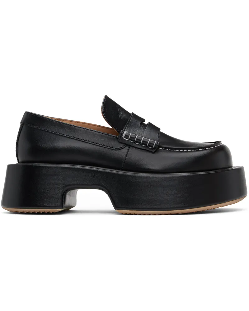 J.W.Anderson Black Platform Loafers 999