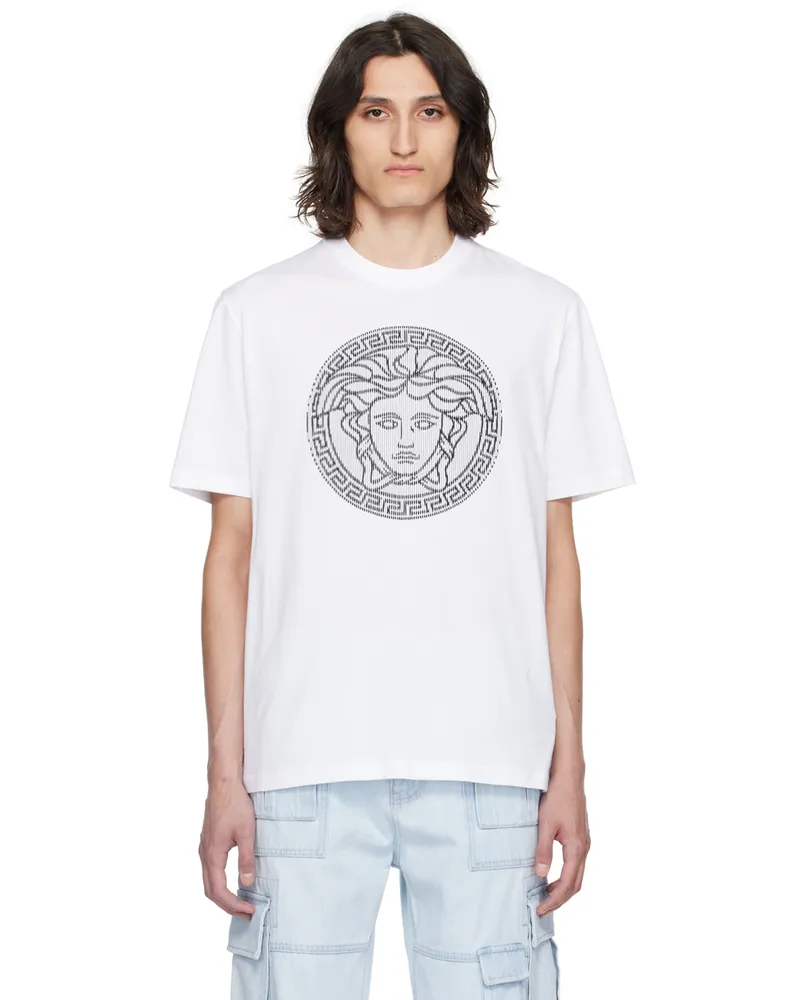 Versace White Medusa Sliced T-Shirt 1w000-optical