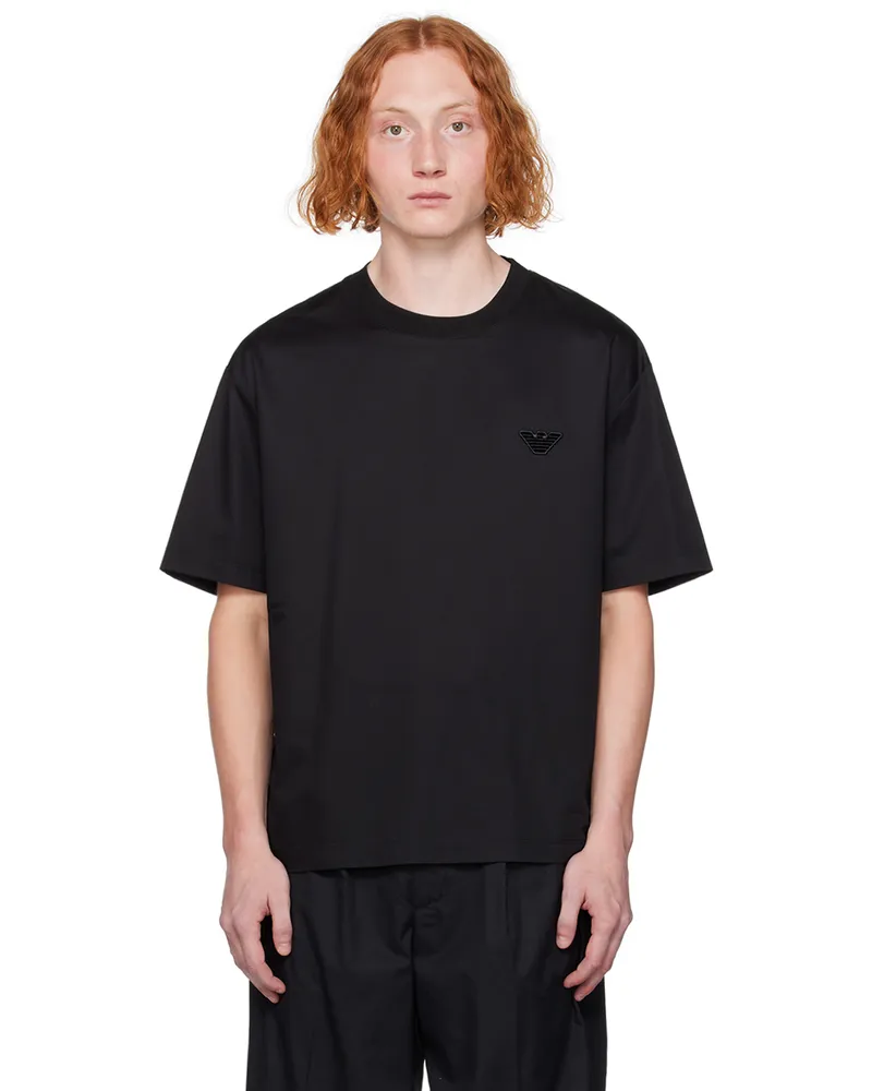 Emporio Armani Black Patch T-Shirt Nero