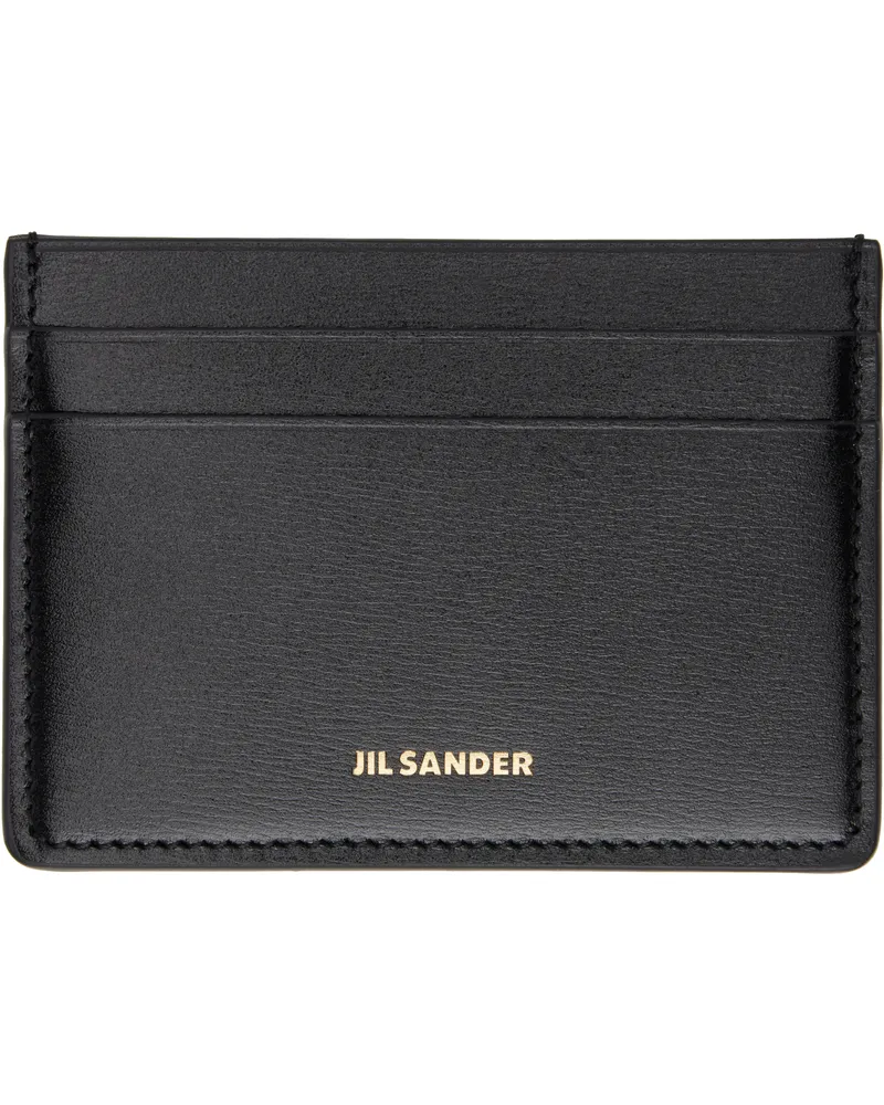 Jil Sander Black Credit Card Holder 001
