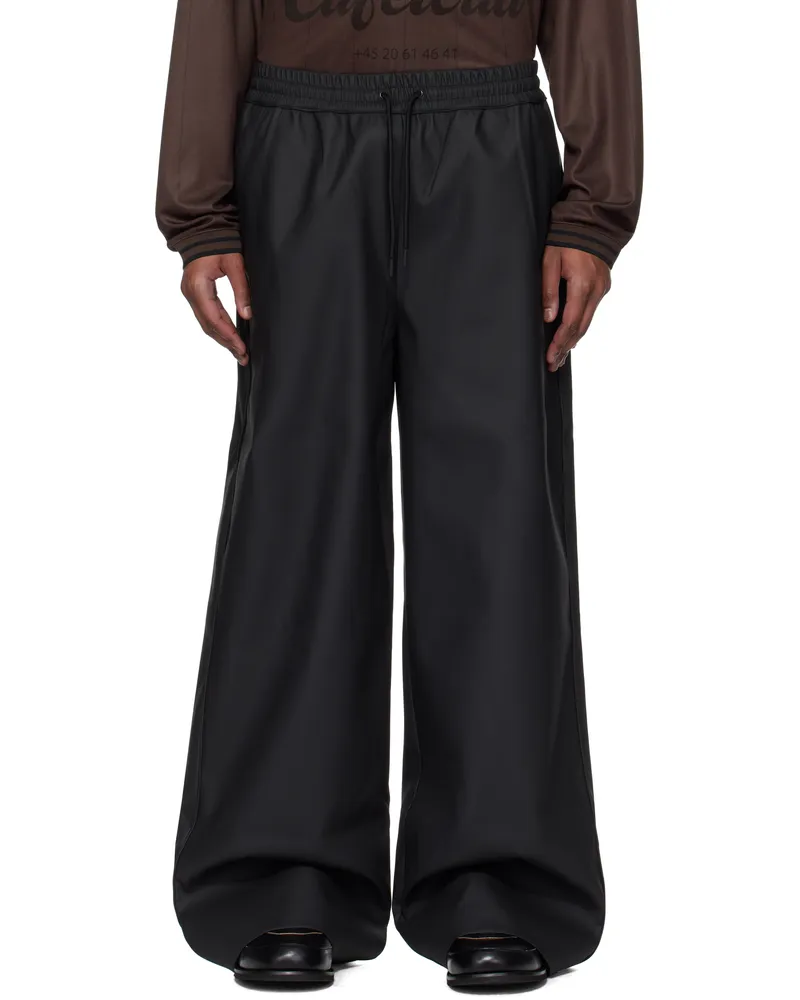 Han Kjøbenhavn Black Rubber Relaxed Track Trousers Black