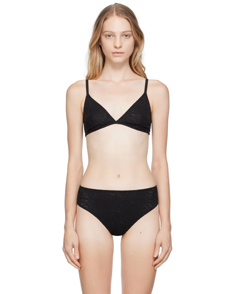 Versace Black Semi-Sheer Bra 1b000