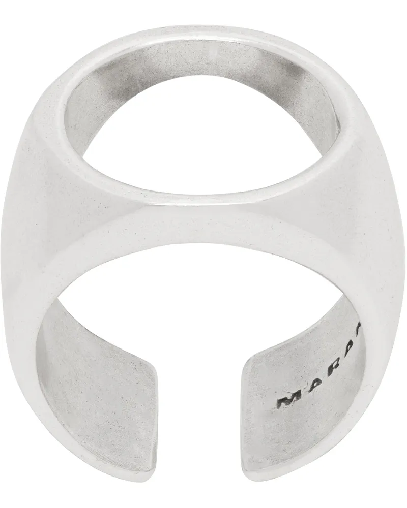 Isabel Marant Silver Cutout Ring 08si