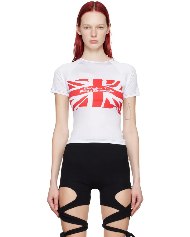 Sinead Gorey White Raglan Sleeve T-Shirt White
