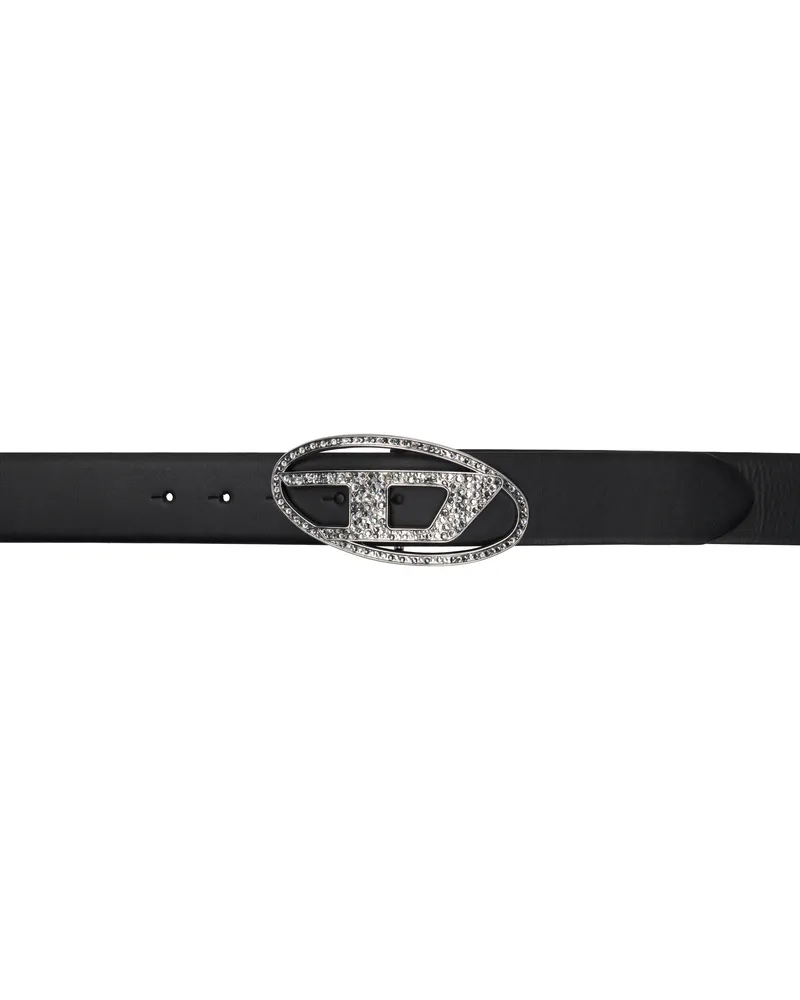 Diesel Black B-1dr Strass Belt T8013