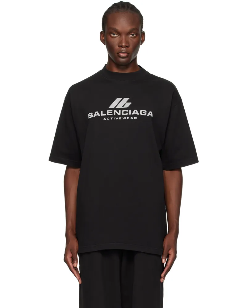Balenciaga Black 'Activewear' T-Shirt 1083