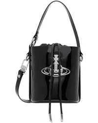 Vivienne Westwood Black Daisy Drawstring Bucket Bag Nblack