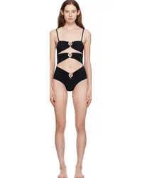 Christopher Esber Black Pierced Orbit Swimsuit Black