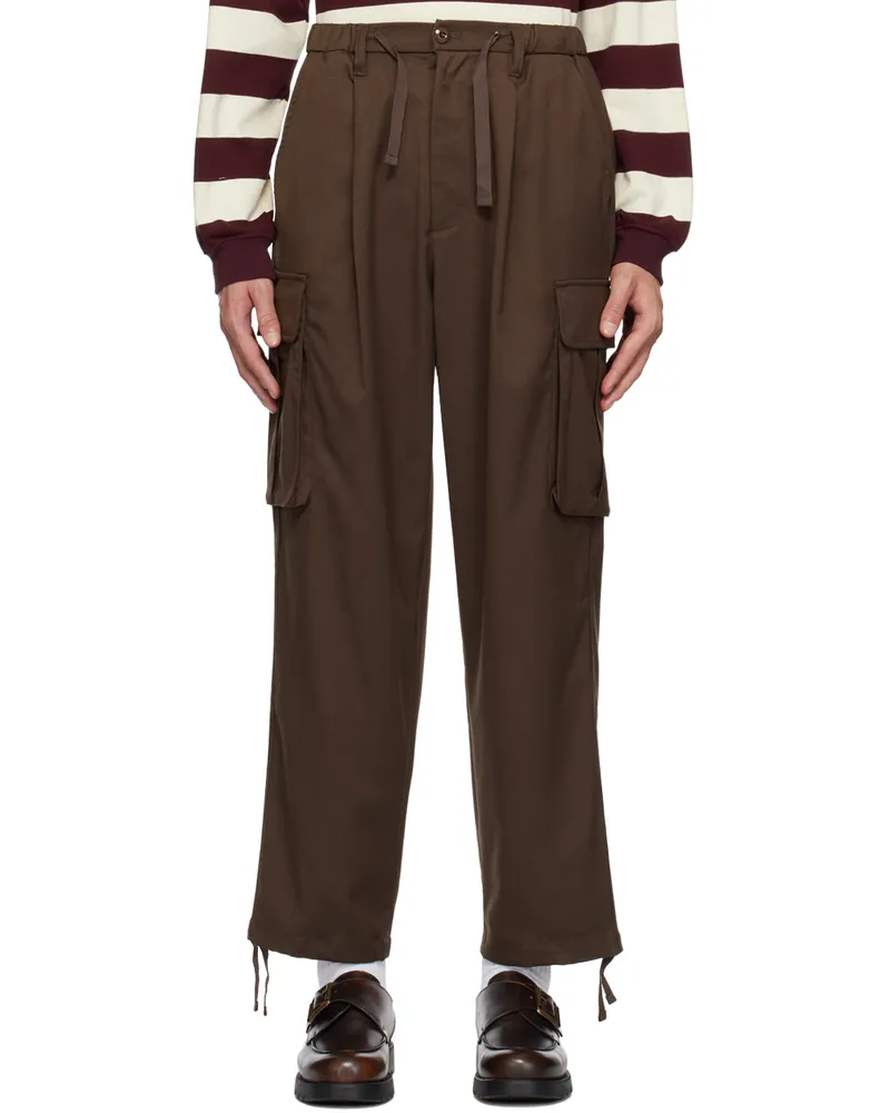 Uniform Bridge Brown Drawstring Cargo Pants Brown