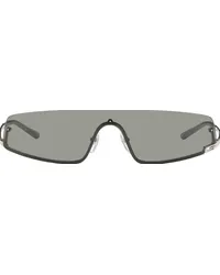 Gucci Silver Mask-Shaped Sunglasses Silver