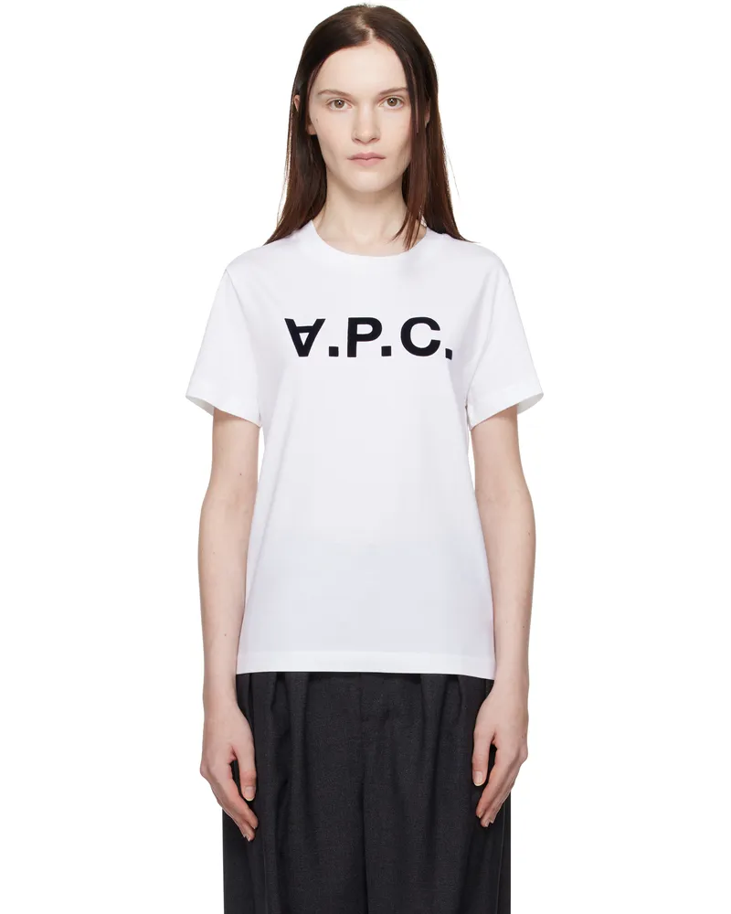 A.P.C. White Standard Grand 'VPC' T-shirt Tae