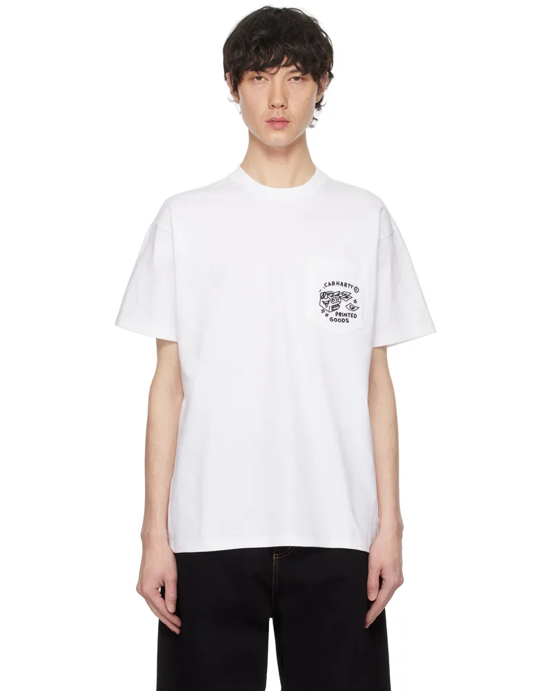 Carhartt WIP White Fragments Pocket T-shirt 00axx