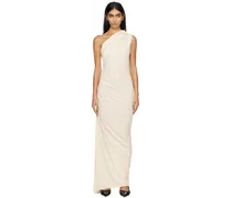 Off-White Single-Shoulder Maxi Dress