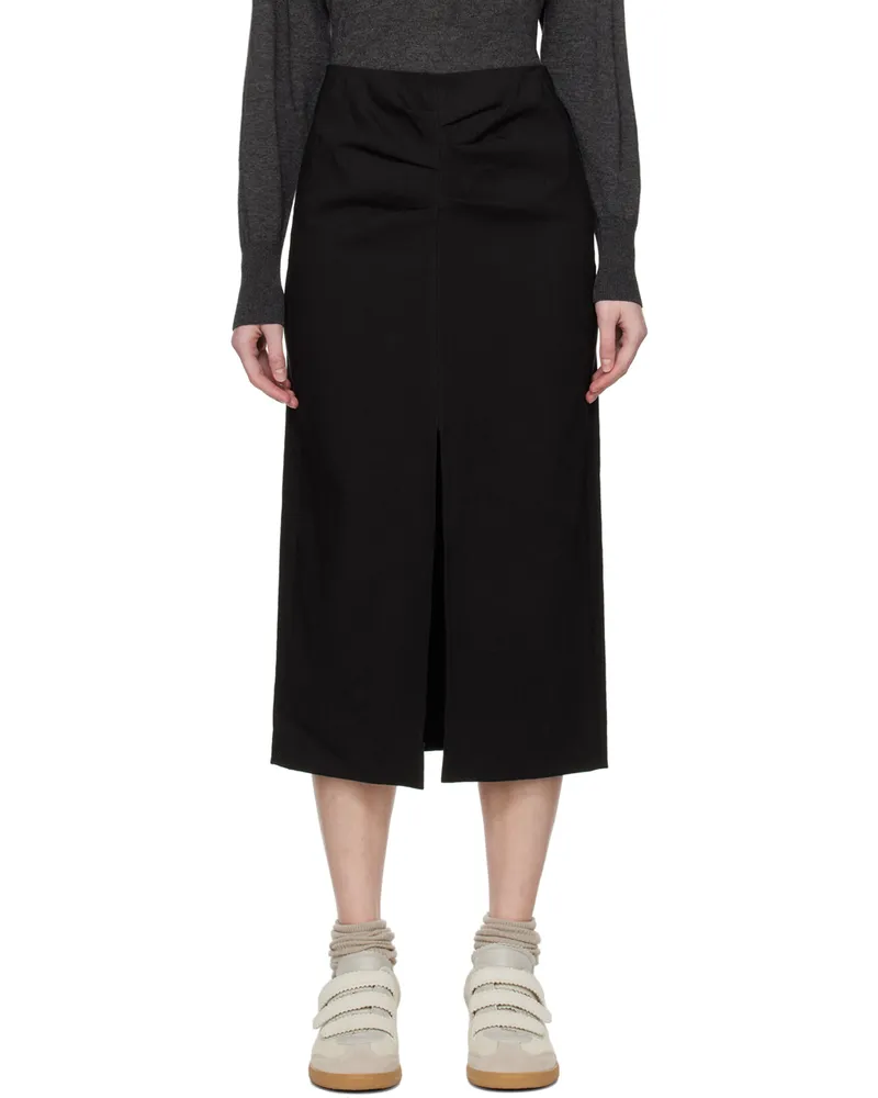 Isabel Marant Black Feciae Midi Skirt 01bk