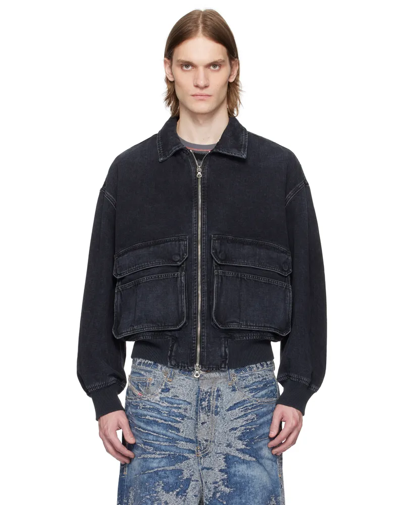 Diesel Black D-Kurz Denim Jacket 2