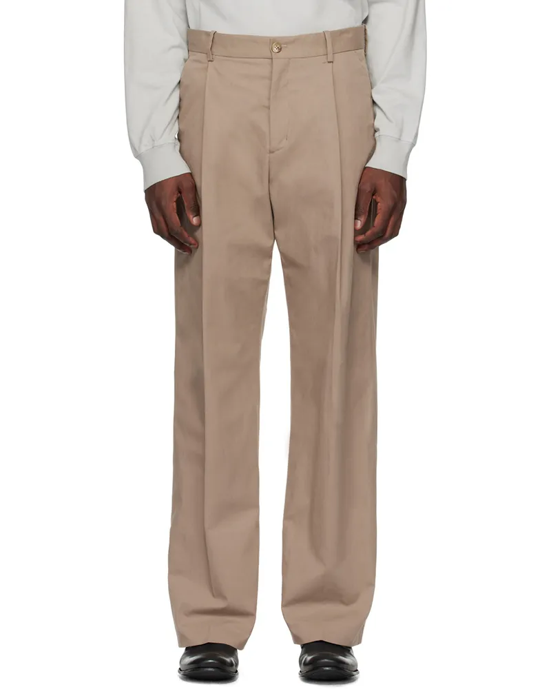 Han Kjøbenhavn Beige Pleated Trousers Light