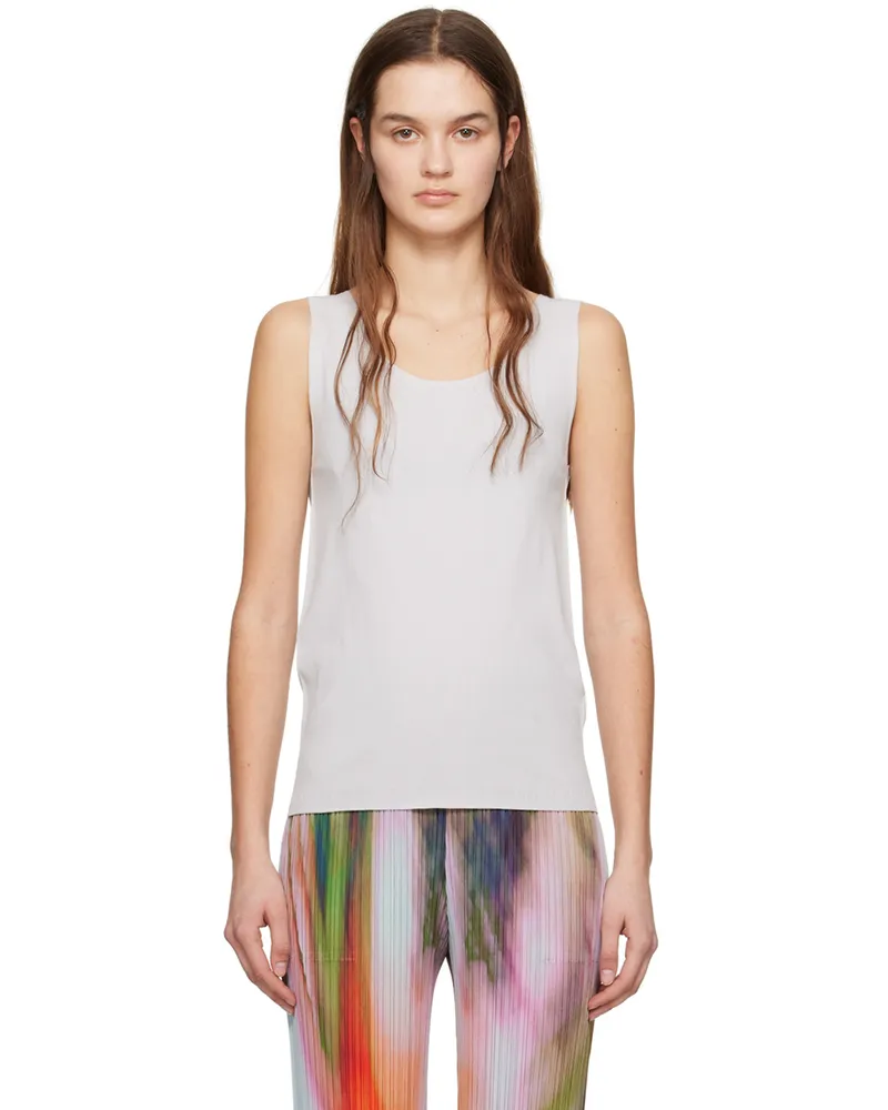 Issey Miyake Gray A-Poc Tank Top 10