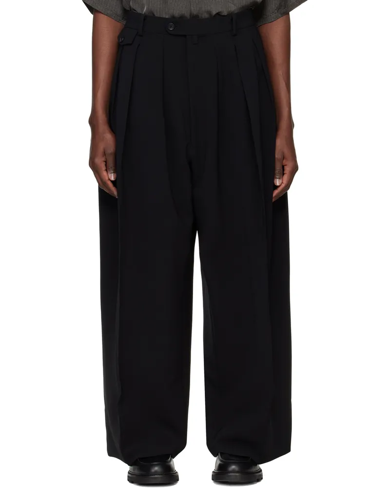 RAINMAKER KYOTO Black Double Cloth Hakama Trousers Black