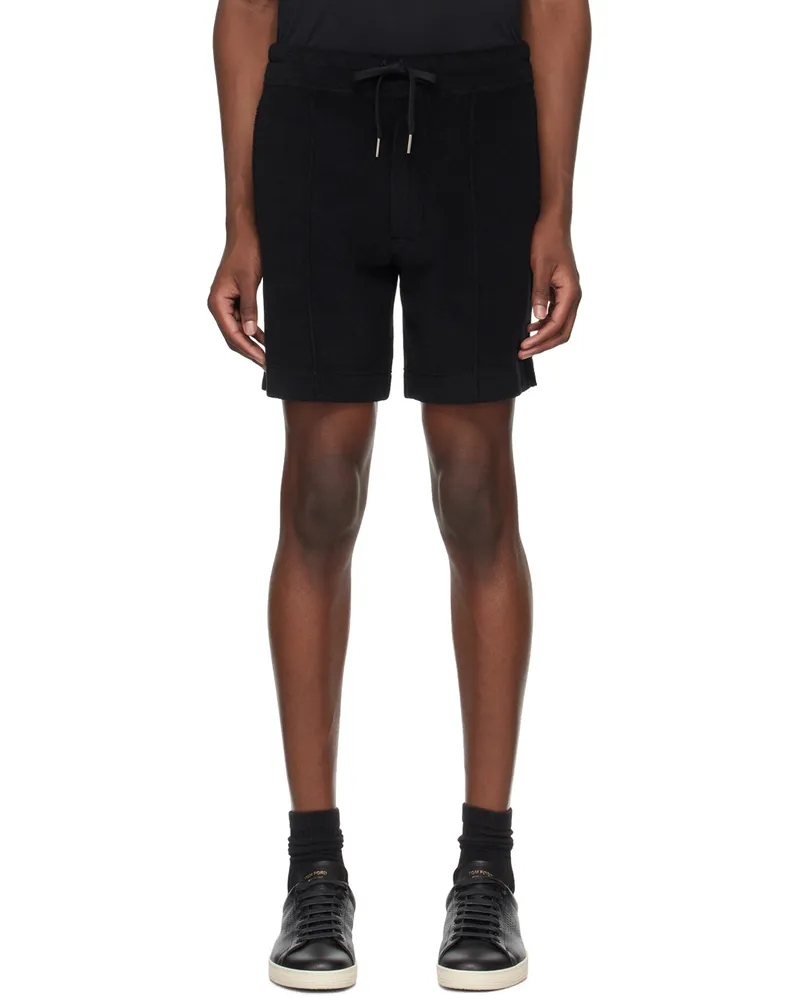 Tom Ford Black Towelling Shorts Black