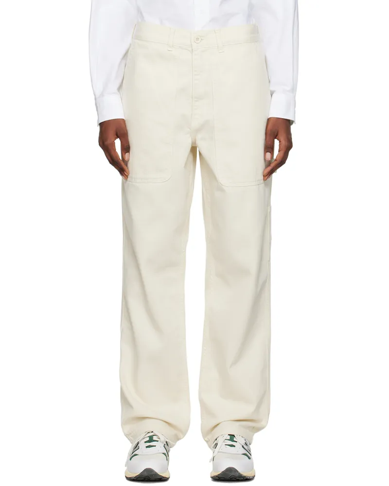 Palmes Beige Broom Trousers Off-white