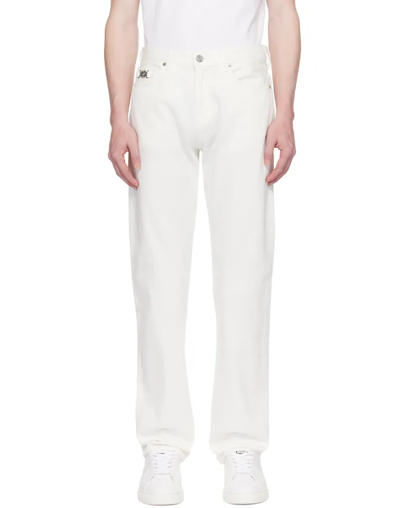 Versace White Slim-Fit Jeans 1d110-white