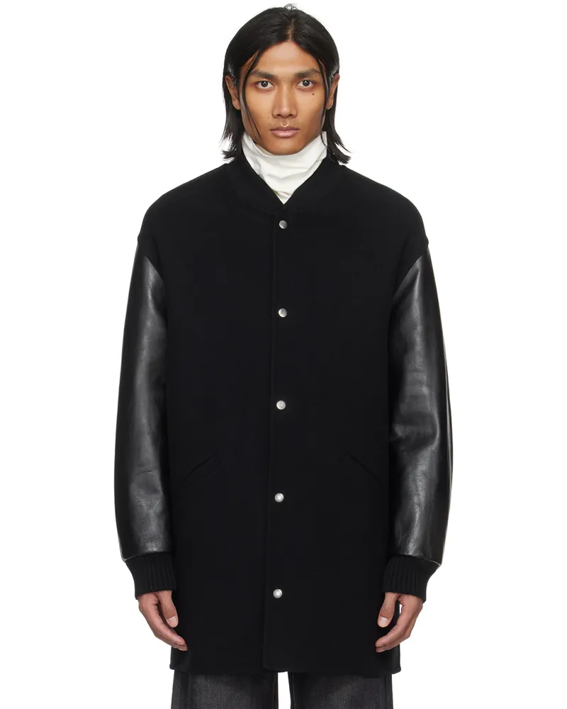 Jil Sander Black Paneled Coat 001