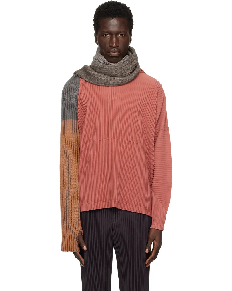 Issey Miyake Multicolor Ronan Bouroullec Edition RB_Drawing Scarf 32-orange