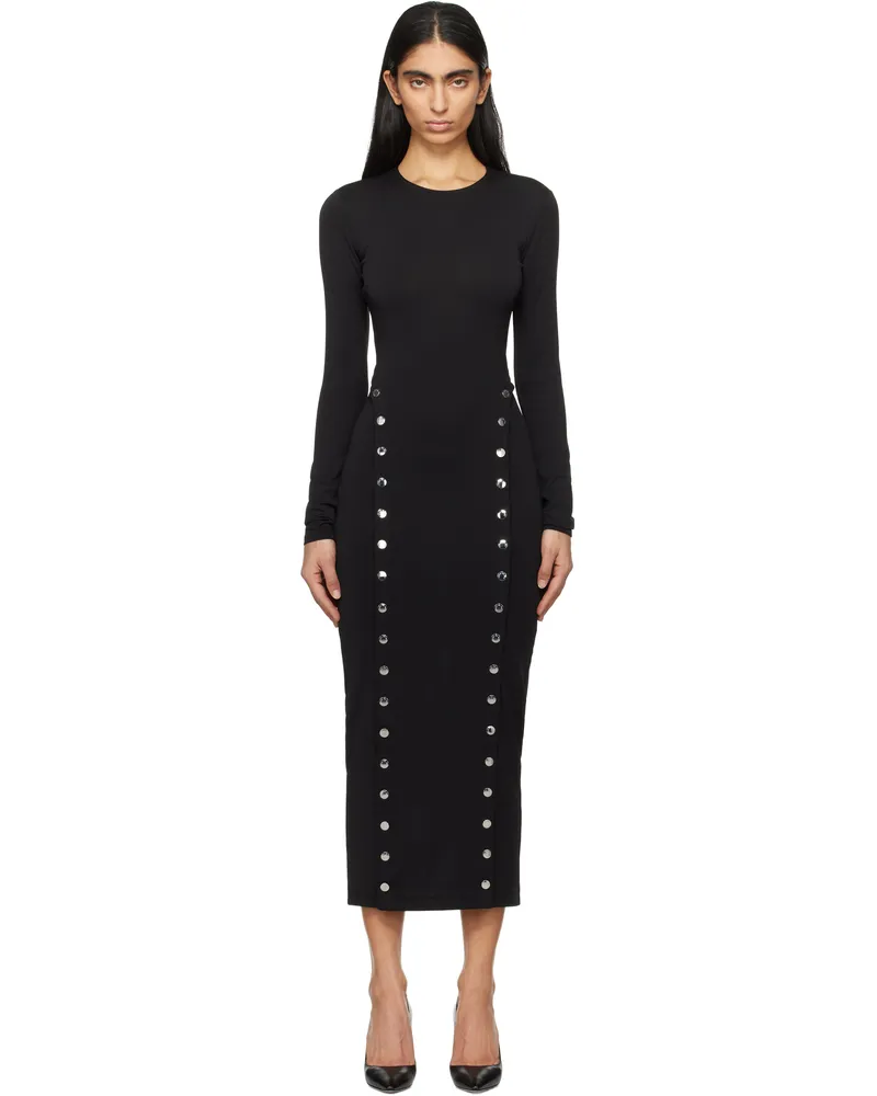 Fleur Du Mal Black Undo Me Midi Dress 0100