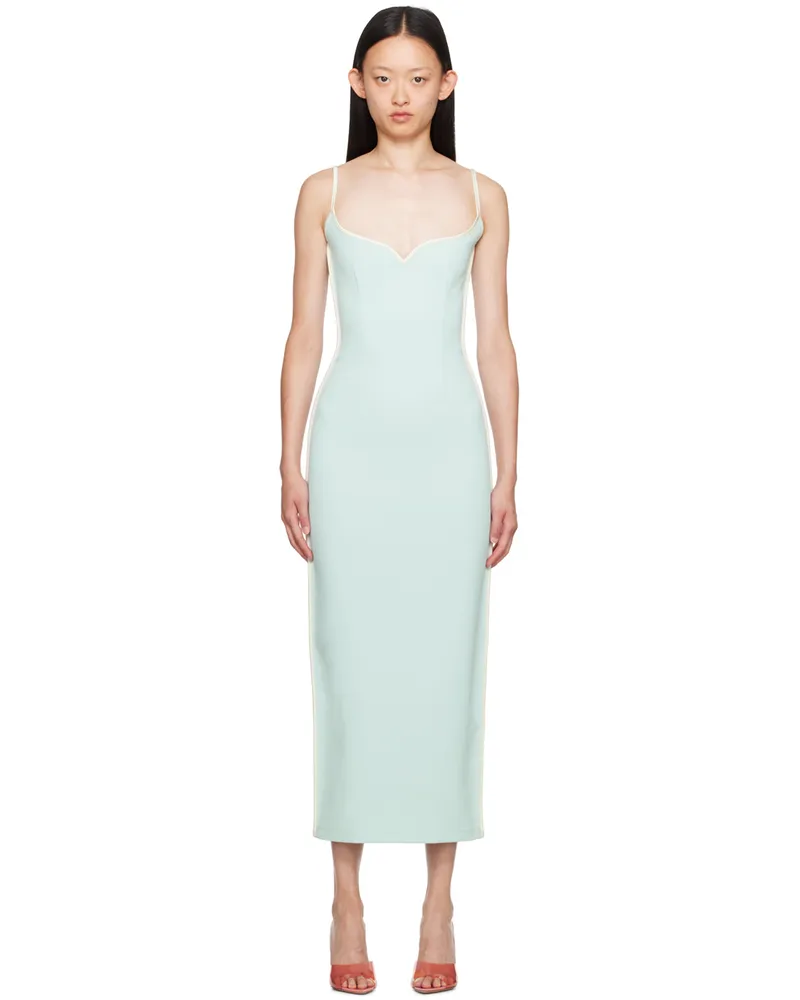 Paris Georgia SSENSE Exclusive Blue & White Heart Maxi Dress Blue