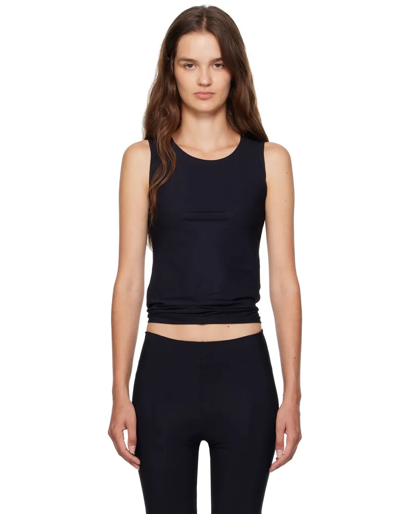 Jil Sander Black Round Neck Sleeveless Tank Top 001