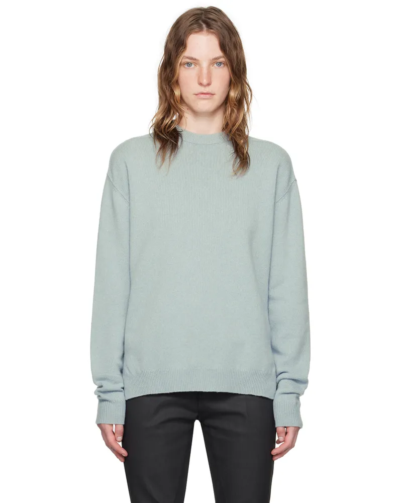 Rick Owens Blue Porterville Crewneck Sweater 36