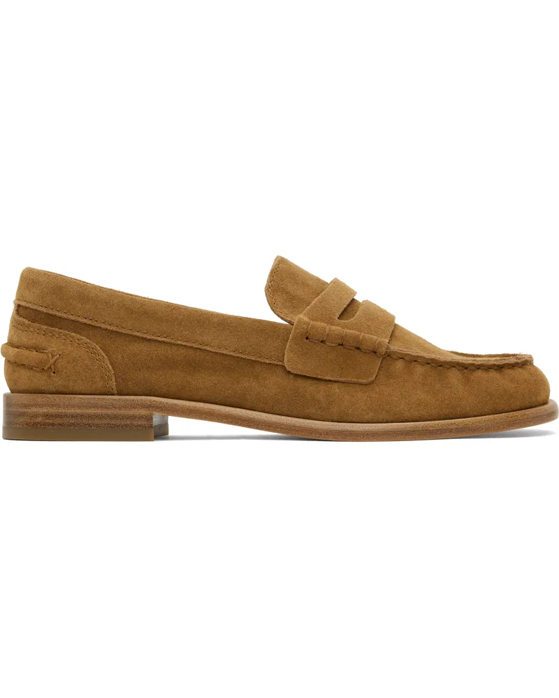 Rag & Bone Tan Carter Suede Loafers Brwnwdsd