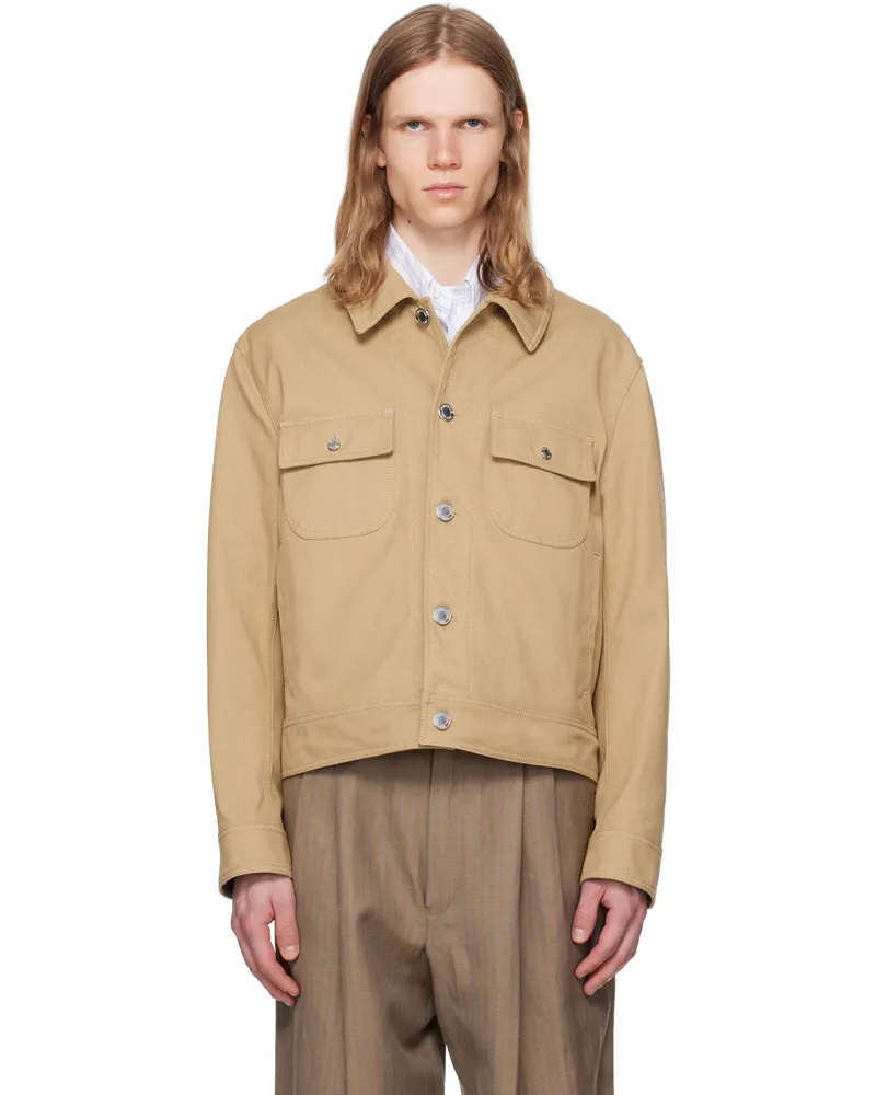 Thom Browne Khaki Backstrap Utility Jacket 250khaki