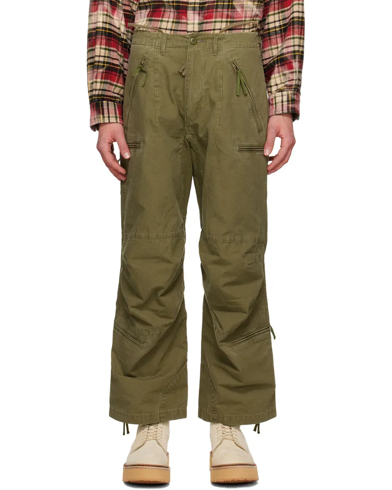 R13 Khaki Flight Cargo Pants Olive
