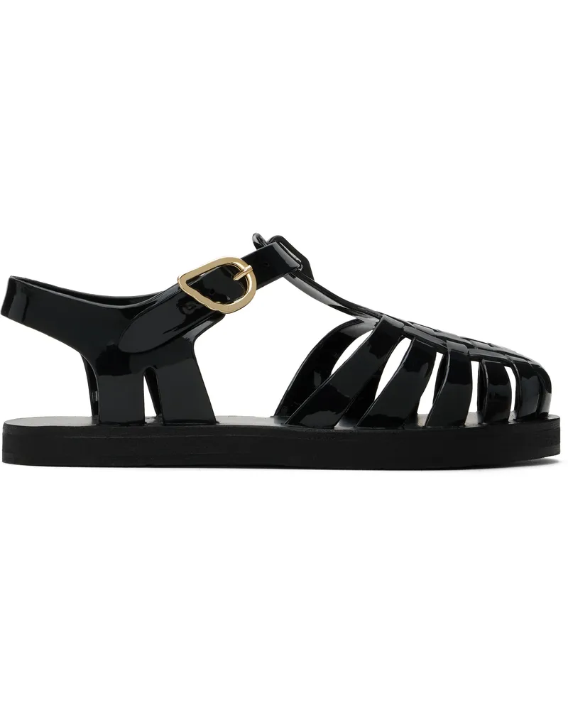 Ancient Greek Sandals Black Homeria Jelly Sandals Black