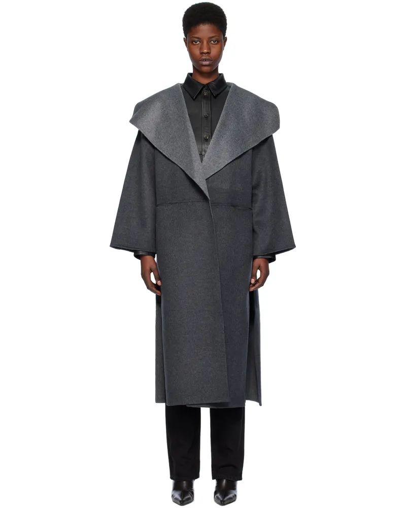 Totême Gray Two-Tone Coat 083