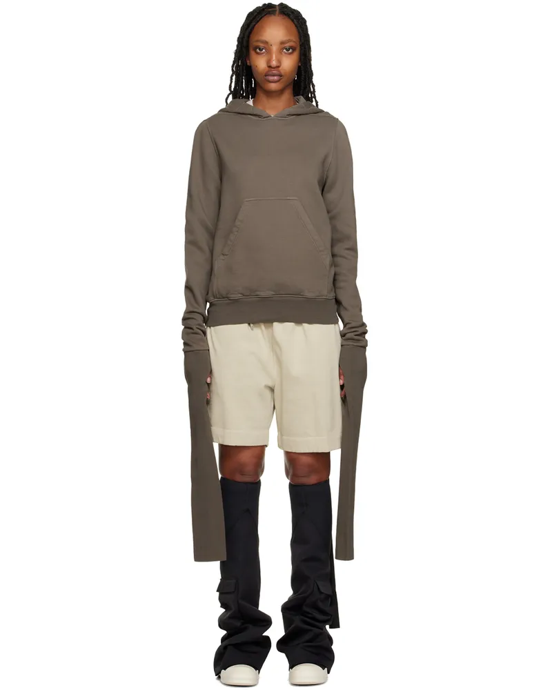 DRKSHDW by Rick Owens Brown Gauntlet Granbury Hoodie 34