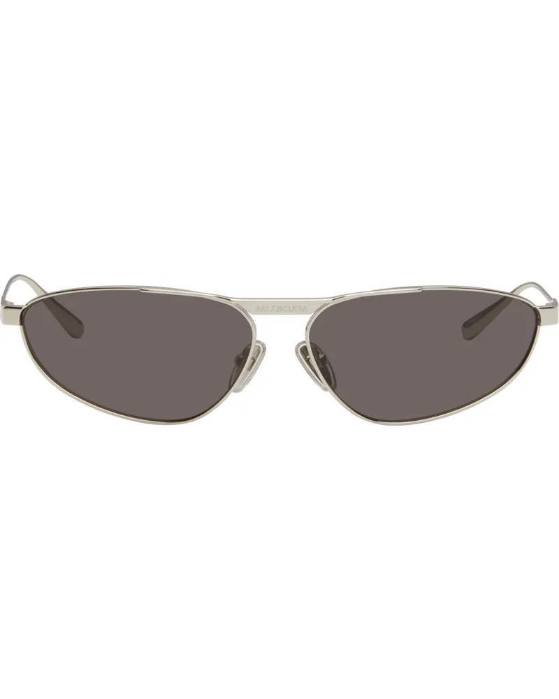 Balenciaga Silver Tag 3.0 Oval Metal Sunglasses 002