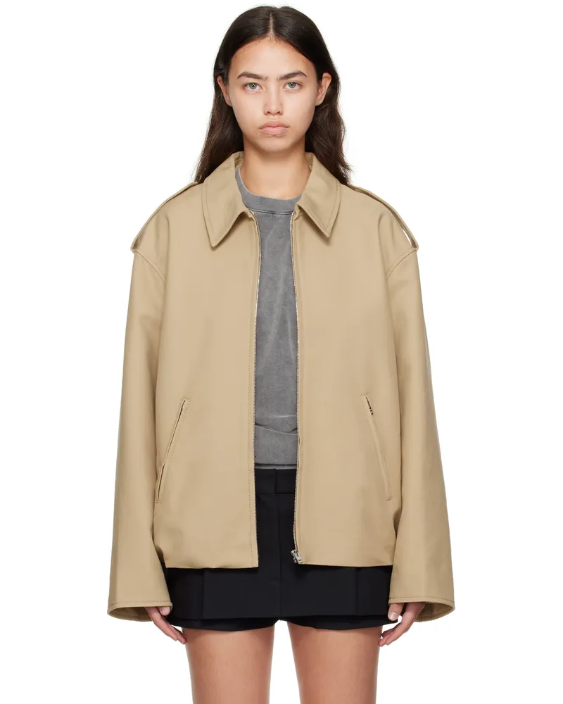 Acne Studios Beige Cotton Satin Jacket Aek