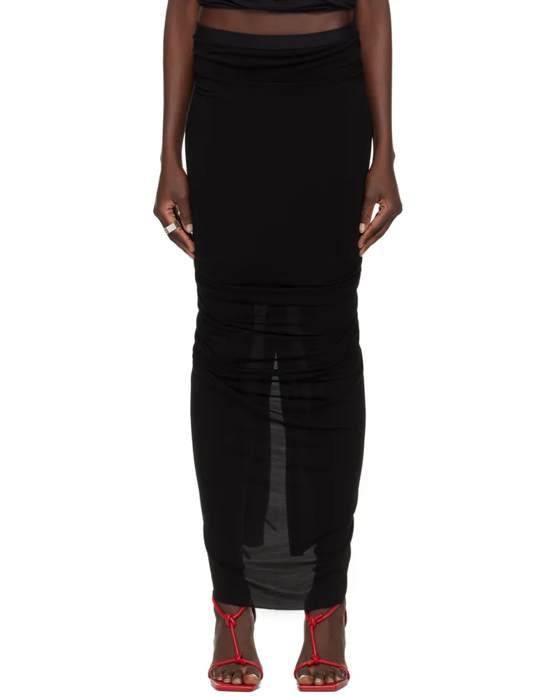 Rick Owens Black Shrimp Maxi Skirt 09