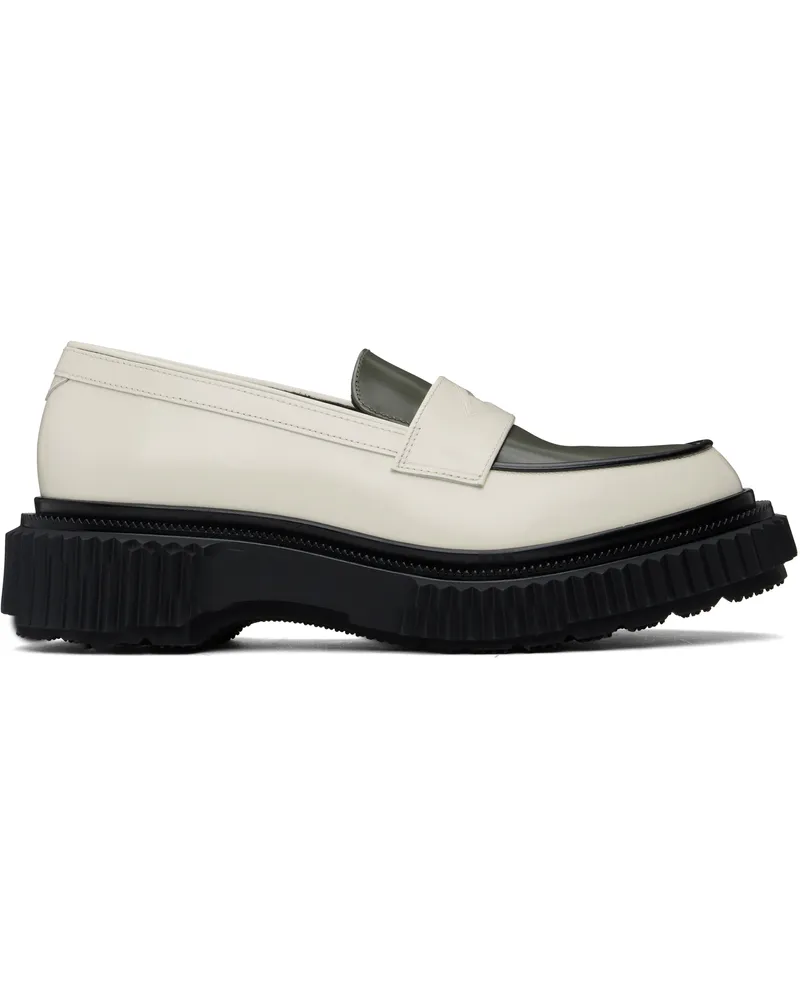 Adieu Paris Off-White & Gray Type 182 Loafers Ivory