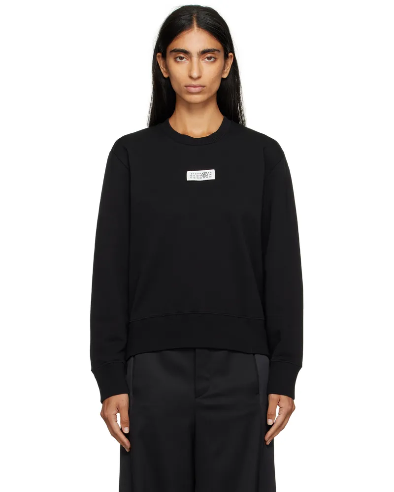 Maison Margiela Black Logo Patch Sweatshirt 900