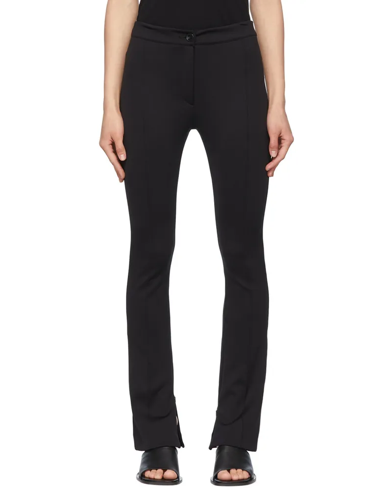CAES Black Recycled Nylon Trousers Black