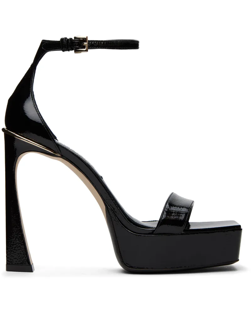 Victoria Beckham Black Square Toe Heeled Sandals 18062-001-black