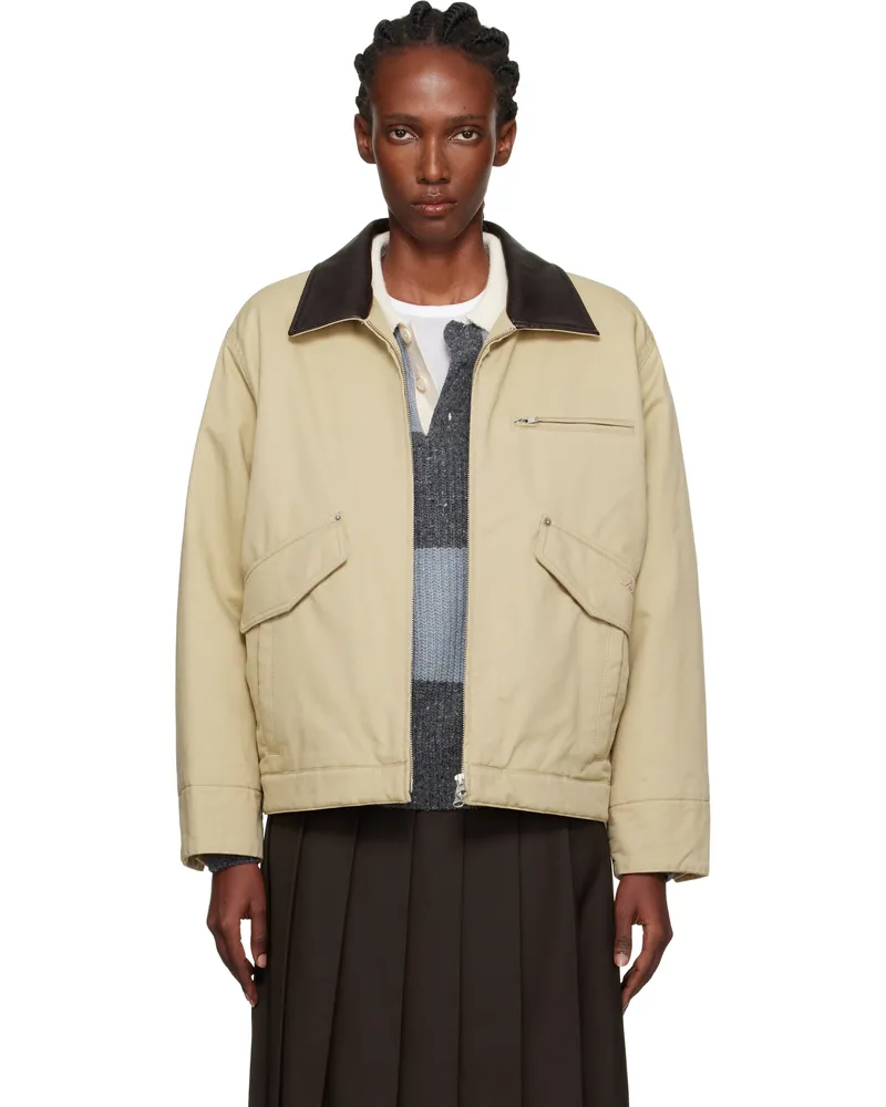 Dunst Beige Vintage Padded Work Jacket Beige