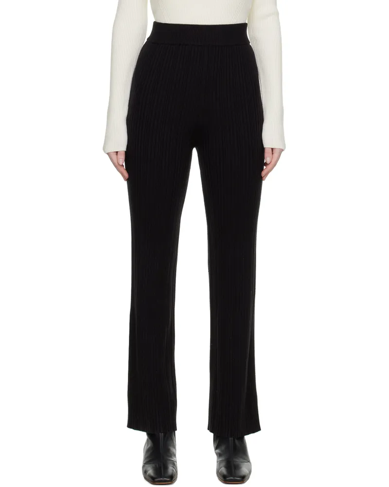 LVIR Black Flared Trousers Black