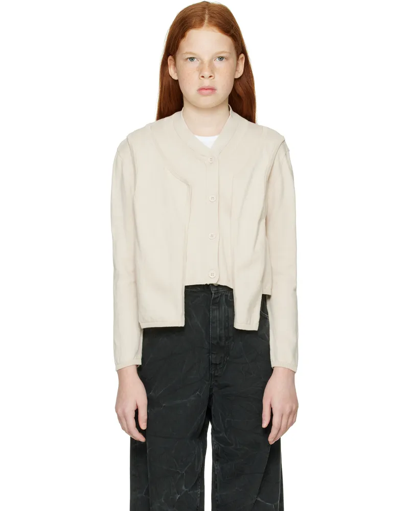 Maison Margiela Kids Beige Layered Cardigan M6708