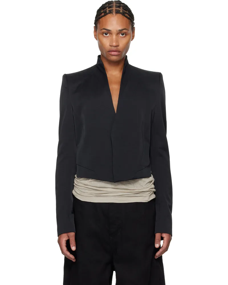 Julius Black Cropped Prism Blazer Black
