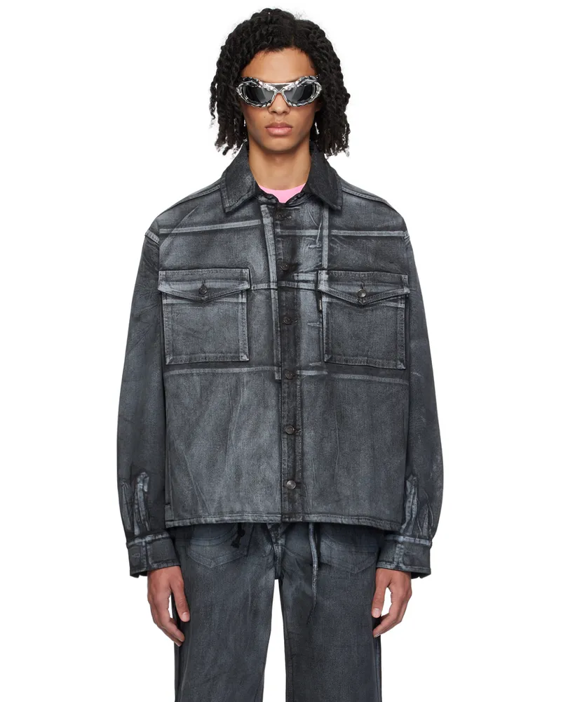 OTTOLINGER Black Oversized Denim Shirt Black