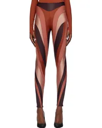 Thierry Mugler Tan Spiral Leggings Td.raisin